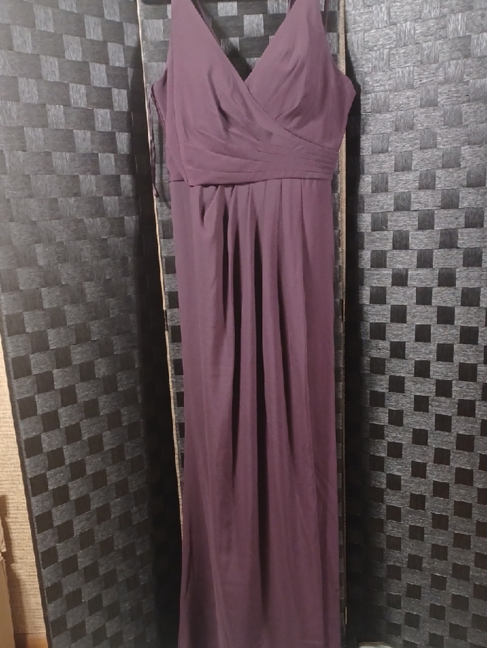 Cachet Plum Wrap-Style Maxi Dress